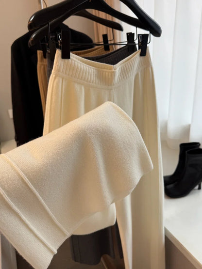Luxurious Cashmere Wide-Leg Pants™
